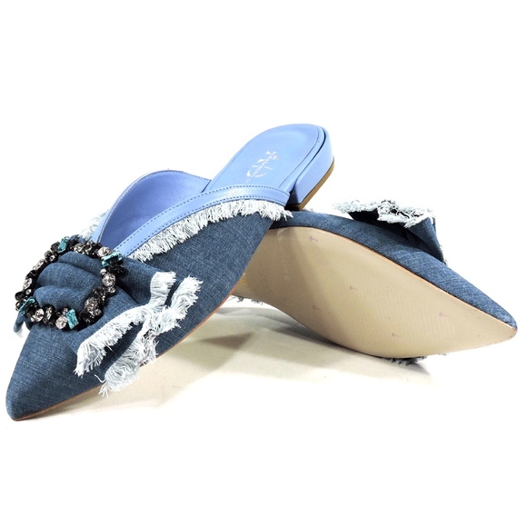 FABRIC LOW HEELS WOMEN'S MULES - Picture 8 of 8